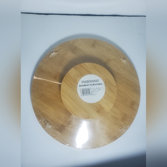 New Farberware Bamboo Turntable For Tabletops - Picture 3 of 7